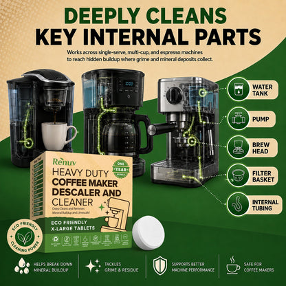 Coffee Maker Cleaner and Descaler Tablets-12 pack