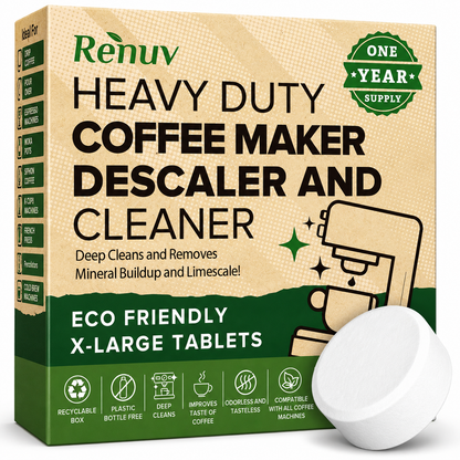 Coffee Maker Cleaner and Descaler Tablets-12 pack