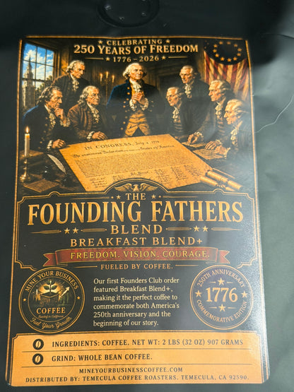 250e anniversaire de l'indépendance - Mélange des Pères Fondateurs - Mélange petit-déjeuner - 2 lb en grains entiers